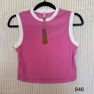 NWT Skims Soft Lounge Ringer Tee Shirt Bubblegum Pink Size Medium Modal Blend